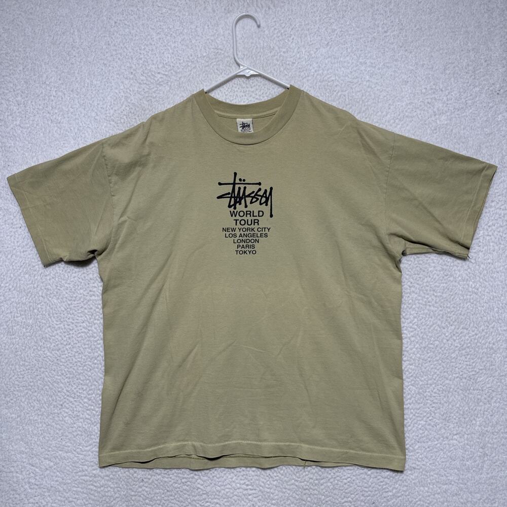 Vintage Old Stussy World Tour 93-96’s Single Stitch Men’s Size 2XL “RARE”